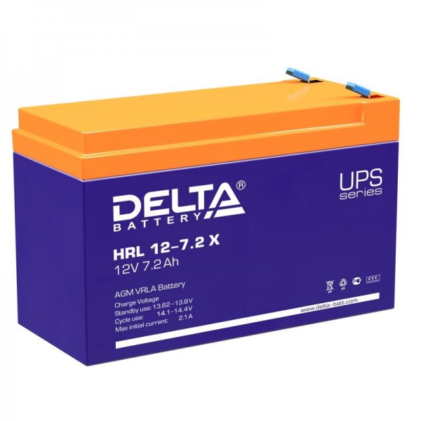  Аккумулятор 12В 7.2А.ч Delta HRL 12-7.2 X 