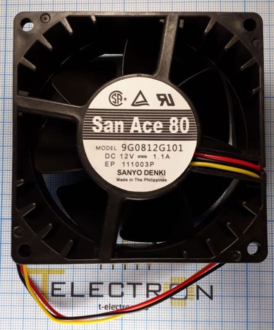  Вентилятор, серия San Ace 80, 12 В, 9G0812G101 