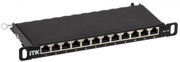  Патч-панель 0.5U кат.5E STP 12 портов 10" Dual IDC ITK PP12-D05UC5ES-D05-10 