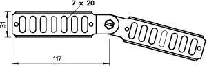  Комплект соединительный шарнир. для лотка H35 RGV 35 FS (болт+гайка) OBO 7082002 