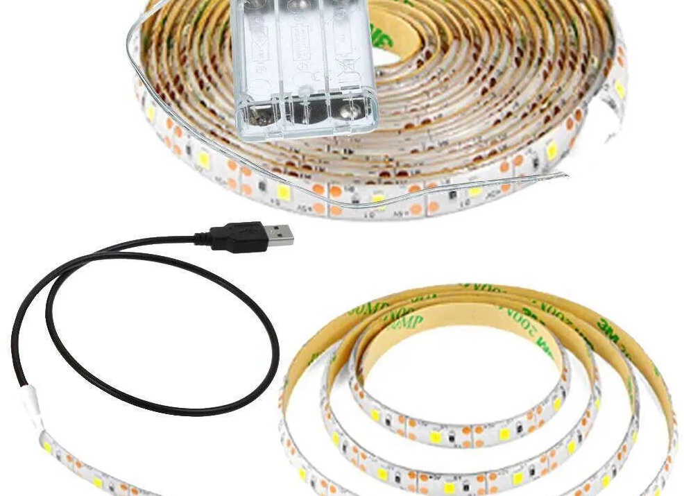 Светодиодная лента USB 2835SMD DC5V гибкая светодиодная лампа лента RGB 0,5 м 1 м 2 м 3 м 4 м 5 м