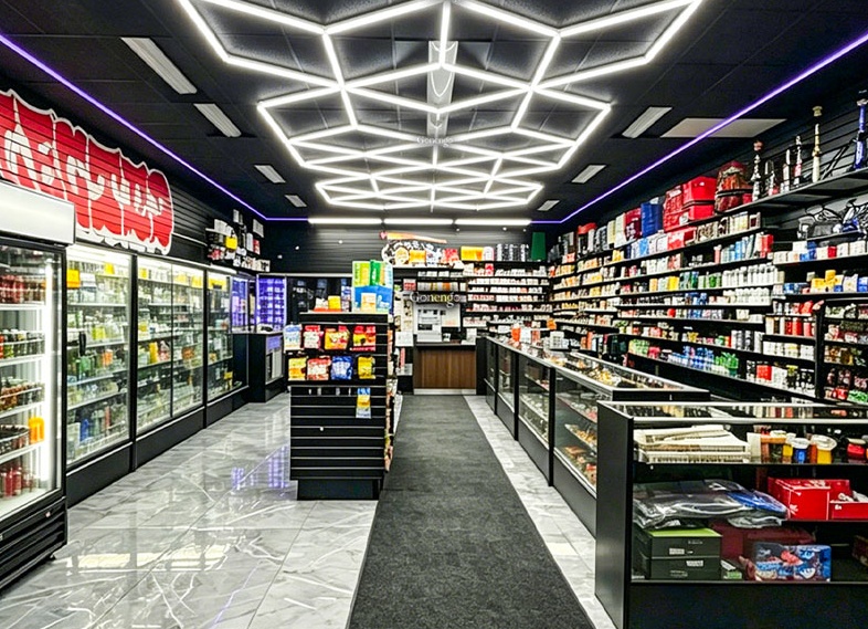 Подсветка и освещение магазинов с продуктами