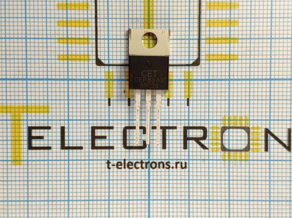  Транзистор MOSFET 30В, 100А, CEP83A3 