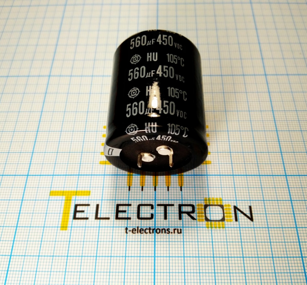 Конденсатор электролитический 560 мкФ x 450 В, HU2W561MCAS5WPEC