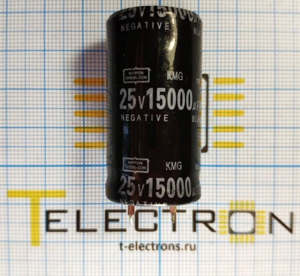  Конденсатор электролитический 15000 мкФ x 25В, ECEC1EA153CJ (K50-35) 