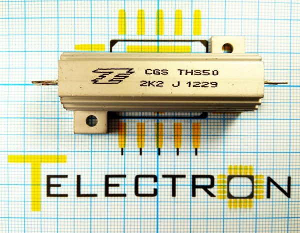  Резистор с осевыми выводами, 2.2 кОм, Серия THS, 50 Вт, ± 5%, THS502K2J 