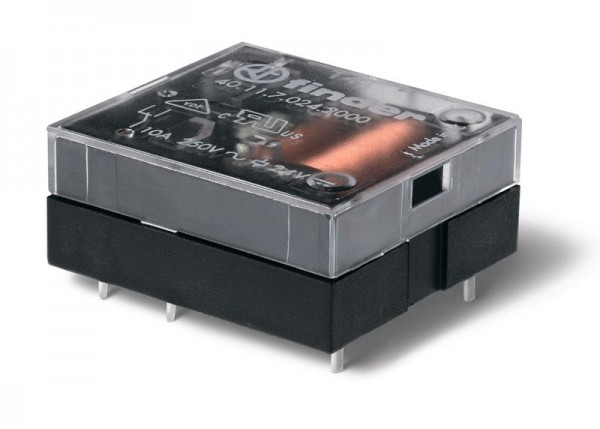  Реле миниатюрное универсальное электромеханич. монтаж на печатную плату плоские выводы с шагом 3.5мм 1CO 10А AgCdO 48В DC (чувствит.) RTI FINDER 401170482000 