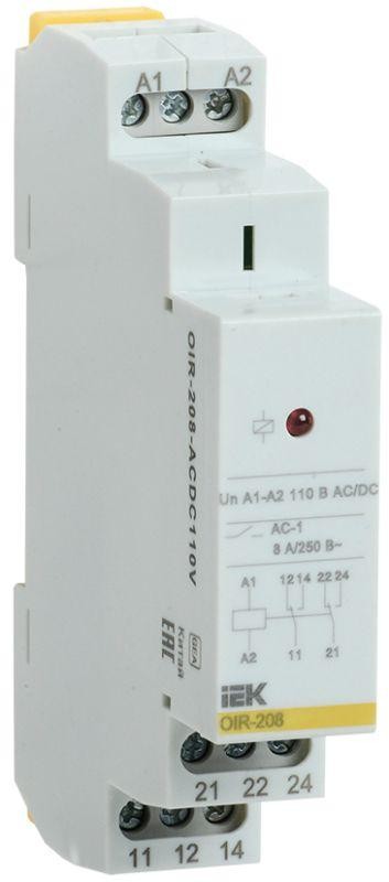 Реле промежуточное OIR 2 конт. (8А) 110В AC/DC ИЭК OIR-208-ACDC110V 