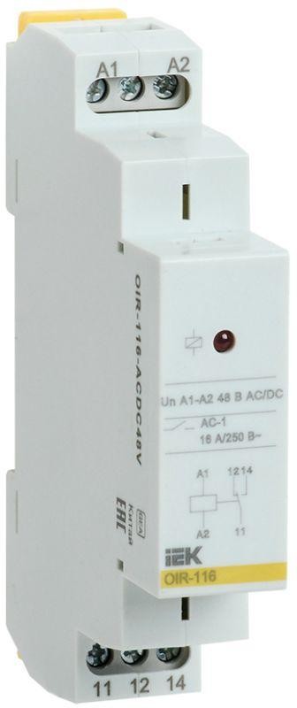  Реле промежуточное OIR 1 конт. (16А) 48В AC/DC ИЭК OIR-116-ACDC48V 