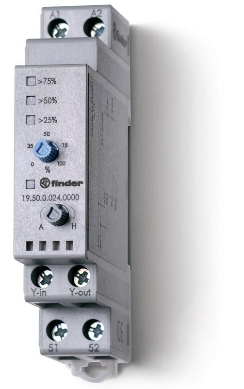  Модуль управления аналоговый сигнал 0…10В DC 24В AC/DC монтаж на рейку 35мм 17.5мм IP20 FINDER 195000240000 