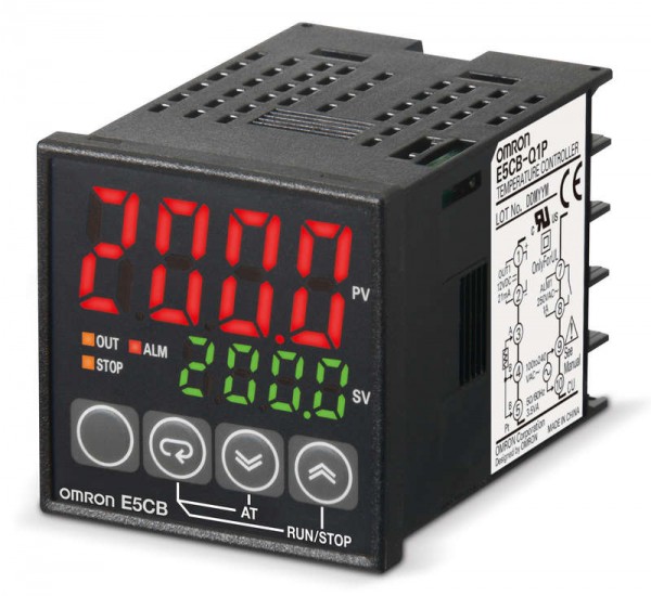  Регулятор температуры цифровой E5CBR1TCAC100240 релейн. выход (250В AC 3А) вход для термопары типа K J T R или S выход сигнализации (250В AC 1А) 100..240В AC 48х48мм Omron 352123 