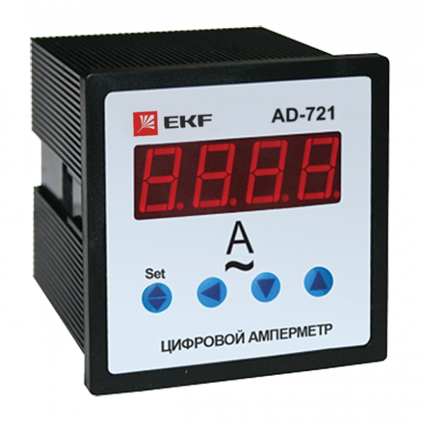 Амперметр цифровой AD-721 на панель 72х72 однофазный EKF ad-721 