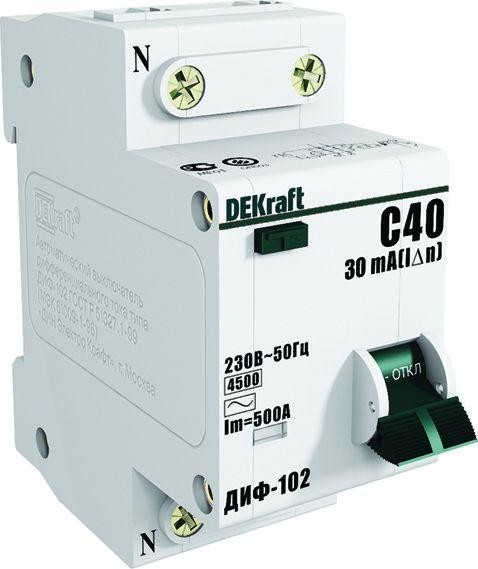  Выключатель автоматический дифференциального тока 2п (1P+N) C 10А 30мА тип AC 4.5кА ДИФ-102 2мод. SchE 16002DEK 