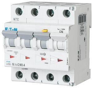  Выключатель автоматический дифференциального тока 4п (3P+N) C 6А 30мА тип A 6кА mRB6-6/3N/C/003-A EATON 120657 