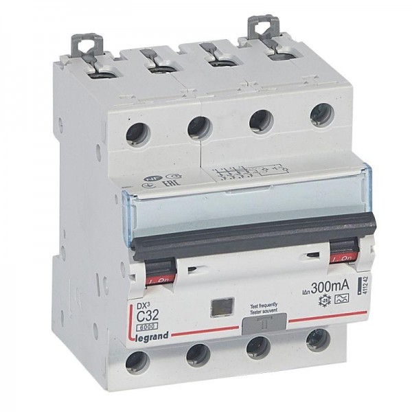  Выключатель автоматический дифференциального тока 4п C 32А 300мА тип A 6кА DX3 Leg 411242 