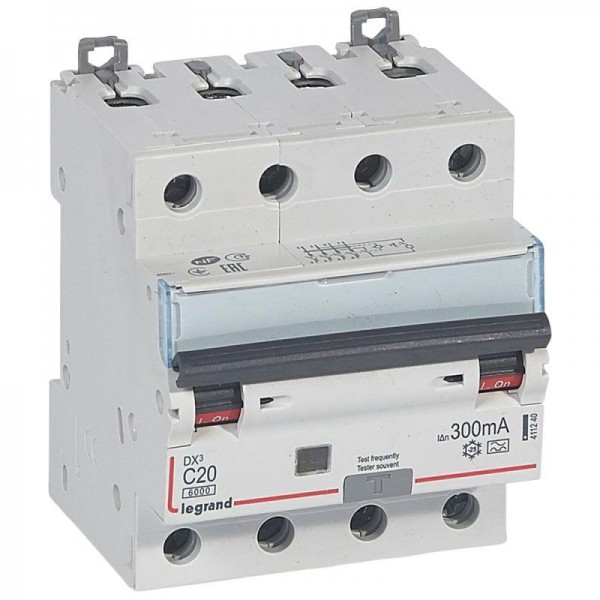  Выключатель автоматический дифференциального тока 4п C 20А 300мА тип A 6кА DX3 Leg 411240 