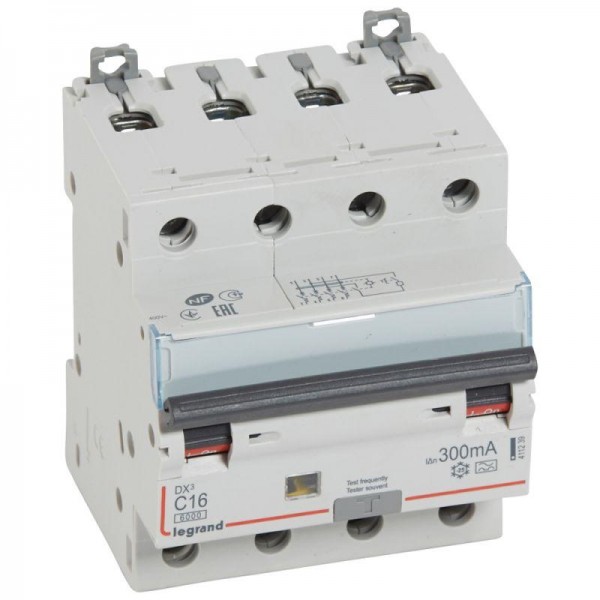  Выключатель автоматический дифференциального тока 4п C 16А 300мА тип A 6кА DX3 Leg 411239 