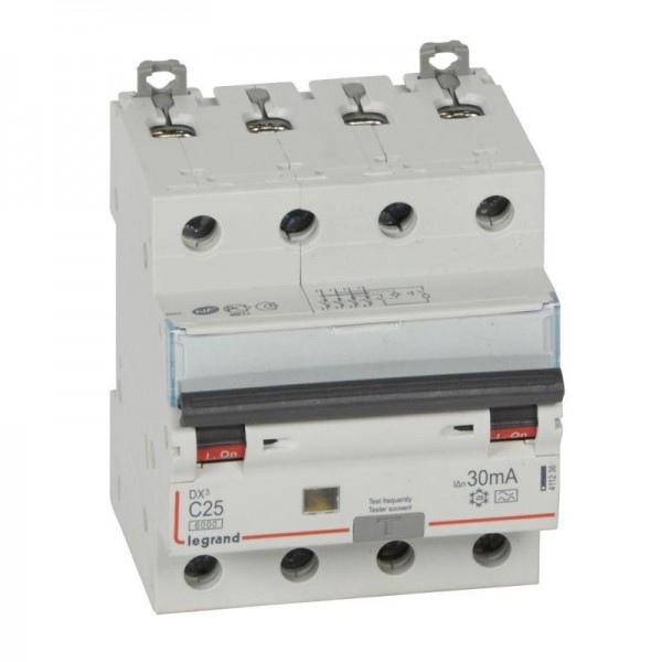  Выключатель автоматический дифференциального тока 4п C 25А 30мА тип A 6кА DX3 Leg 411236 
