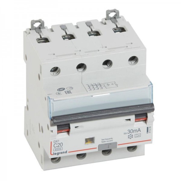  Выключатель автоматический дифференциального тока 4п C 20А 30мА тип A 6кА DX3 Leg 411235 