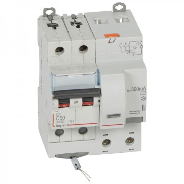  Выключатель автоматический дифференциального тока 2п C 50А 300мА тип AC 6кА DX3 4мод. Leg 411177 