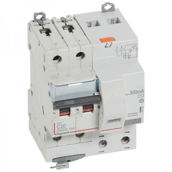  Выключатель автоматический дифференциального тока 2п C 20А 300мА тип AC 6кА DX3 4мод. Leg 411173 
