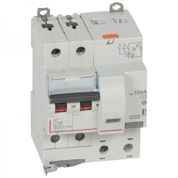  Выключатель автоматический дифференциального тока 2п C 16А 10мА тип AC 6кА DX3 4мод. Leg 411150 