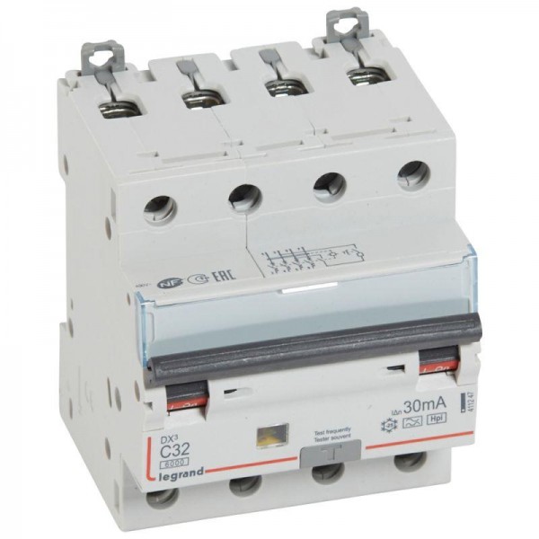  Выключатель автоматический дифференциального тока 4п C 32А 30мА тип A 6кА DX3 Hpi Leg 411247 
