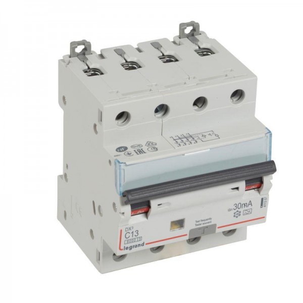  Выключатель автоматический дифференциального тока 4п C 13А 30мА тип A 6кА DX3 Leg 411357 