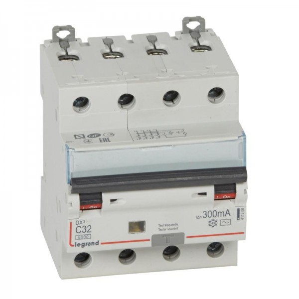  Выключатель автоматический дифференциального тока 4п C 32А 300мА тип AC 6кА DX3 4мод. Leg 411208 