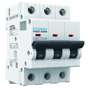  Выключатель автоматический HGD63-M 3PMCS0000C 00020 3п 20А ток к.з. 6кА хар-ка C HYUNDAI 13.04.000889 