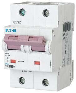  Выключатель автоматический модульный 2п D 32А 25кА PLHT-D32/2 EATON 248018 