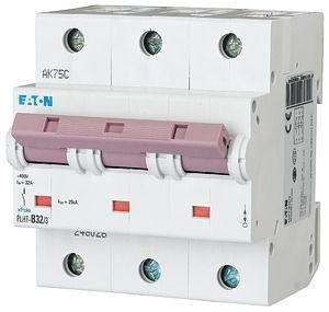  Выключатель автоматический модульный 3п B 32А 25кА PLHT-B32/3 EATON 248026 