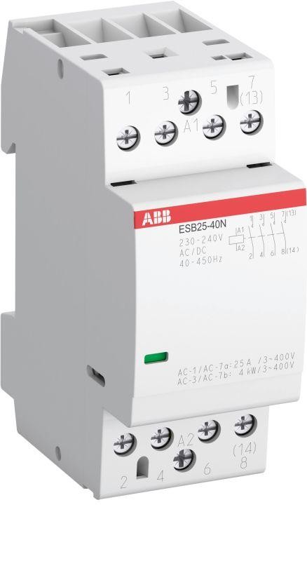  Контактор ESB25-40N-14 модульный (25А АС-1 4НО) катушка 12В AC/DC ABB 1SAE231111R1440 