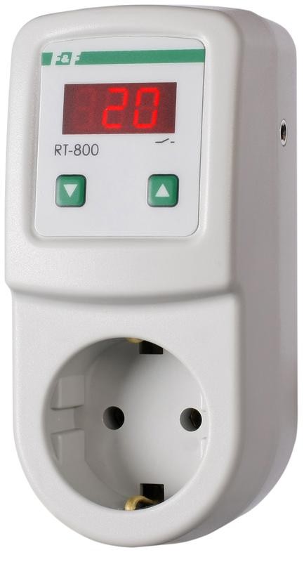  Регулятор температуры RT-800 (от -20 до +130град.C; цифровая индикация; тип корпуса вилка-розетка) F&F EA07.001.017 
