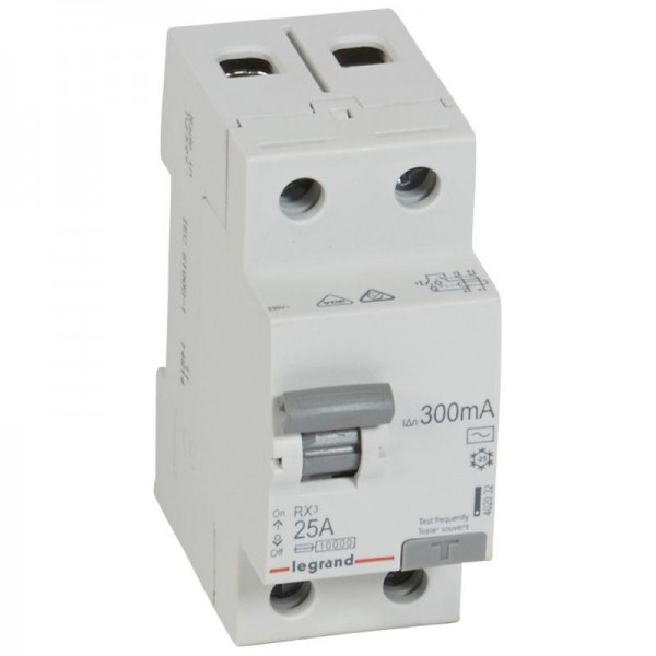  Выключатель дифференциального тока (УЗО) 2п 25А 300мА тип AC RX3 Leg 402032 