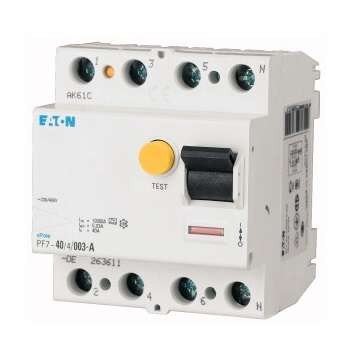  Выключатель диф. тока 4п 100/0.3А (AC) 250А КЗ 10кА для ПЧ PF7-100/4/03-U-DE EATON 292496 