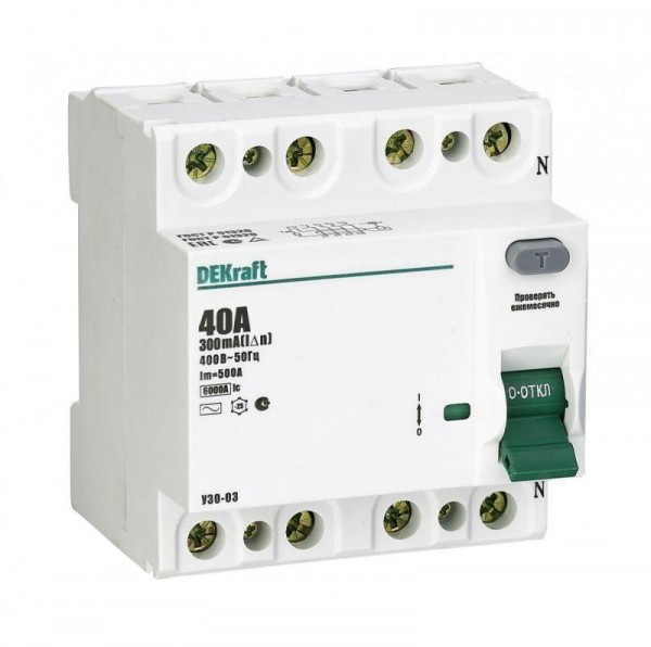  Выключатель дифференциального тока (УЗО) 4п 16А 300мА тип AC 6кА УЗО-03 SchE 14091DEK 