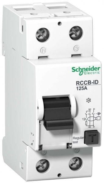 Выключатель дифференциального тока (УЗО) 2п 125А 30мА тип A ID Multi9 сверхпомехоустойчивый SchE 16972 