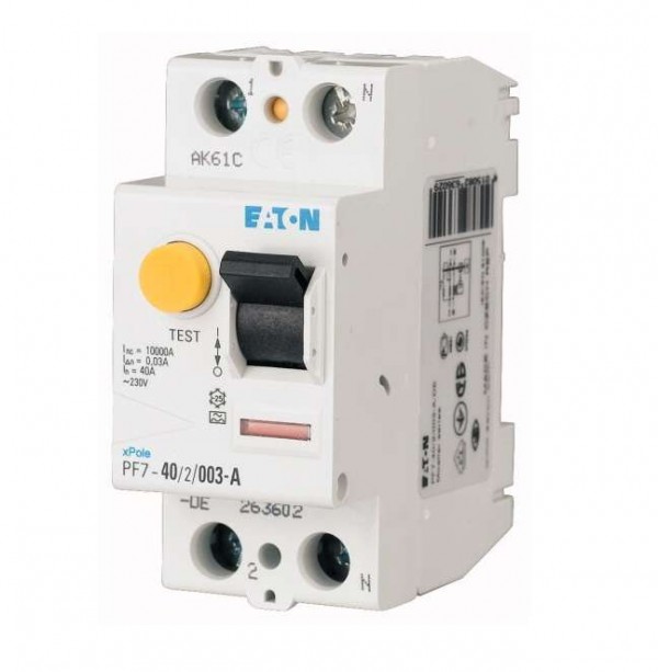  Выключатель дифференциального тока (УЗО) 2п 25А 300мА тип A 10кА PF7 2мод. EATON 263601 