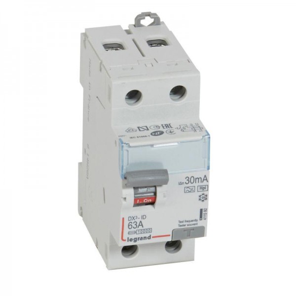  Выключатель дифференциального тока (УЗО) 2п 63А 30мА тип A DX3 Leg 411592 