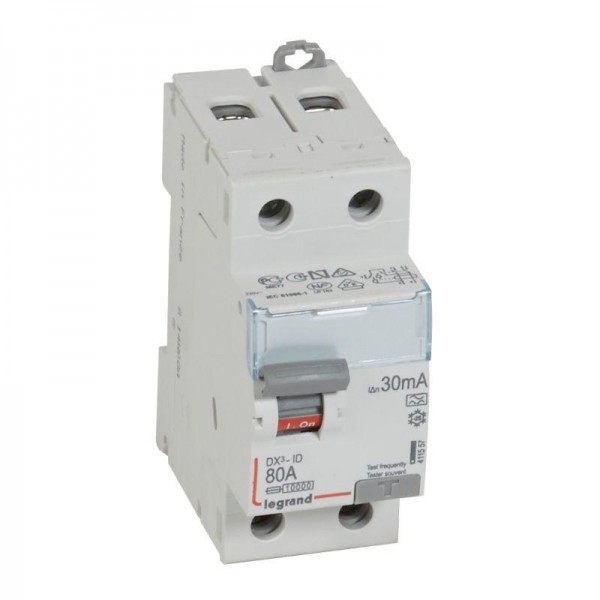  Выключатель дифференциального тока (УЗО) 2п 80А 30мА тип A DX3 Leg 411557 