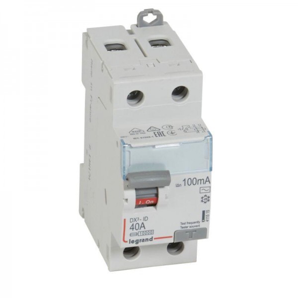  Выключатель дифференциального тока (УЗО) 2п 40А 100мА тип AC DX3 Leg 411515 
