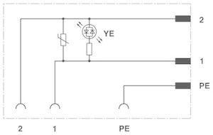  Модуль штекерный для электромагнитного клапана SACC-V-3CON-PG9/A-1L-SV 240В Phoenix Contact 1527935 