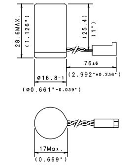  Аккумулятор 3.6 В, 1000 мАч, TL-5276/W 