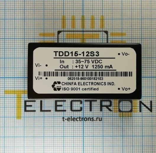 DC-DC конвертор, TDD15-12S3 