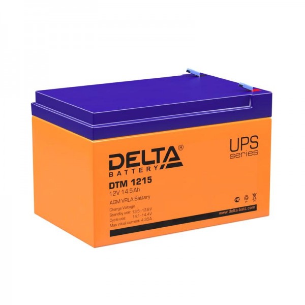 Аккумулятор 12В 14.5А.ч Delta DTM 1215 