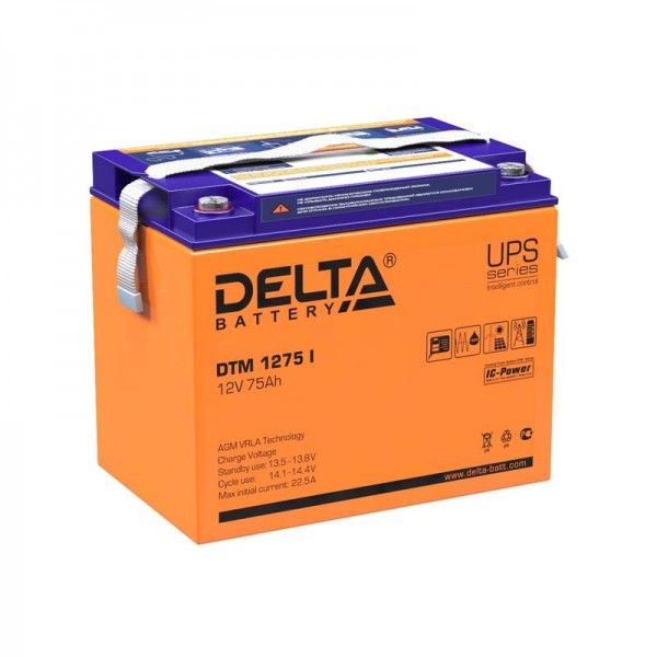 Аккумулятор 12В 75А.ч Delta DTM 1275 I 