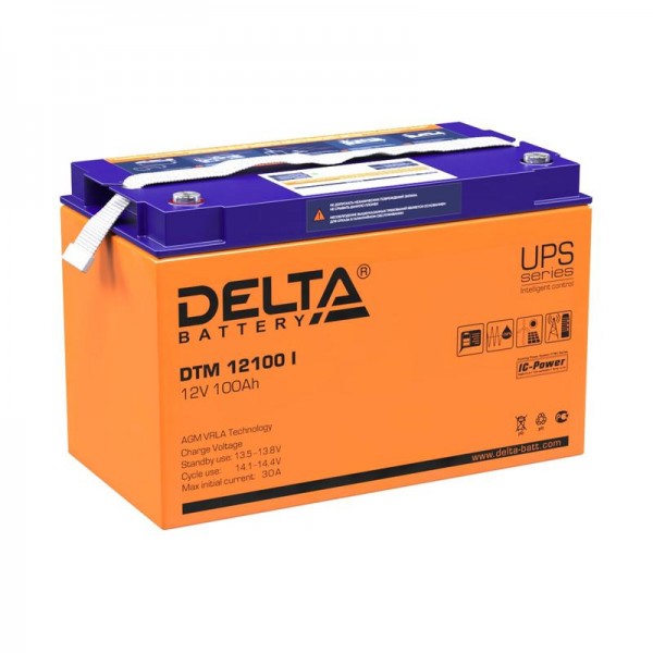  Аккумулятор 12В 100А.ч Delta DTM 12100 I 