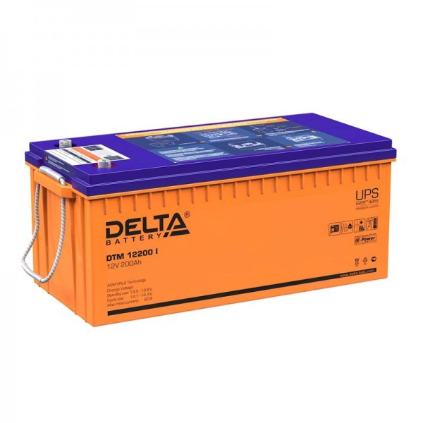  Аккумулятор 12В 200А.ч Delta DTM 12200 I 