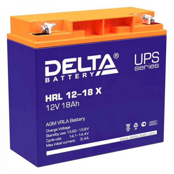  Аккумулятор 12В 18Ач Delta HRL 12-18 X 
